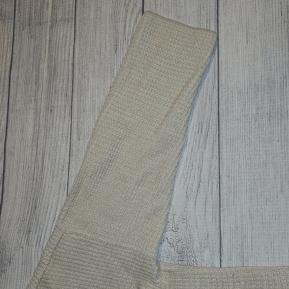 Eileen Fisher Organic Cotton Blend Funnel Neck 3/4 Sleeves Knit Top Cream Size L - Picture 5 of 7